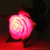 Роза светящаяся красная 35 см