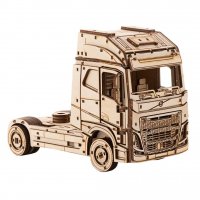 Деревянный конструктор сборная модель 3D Европейский грузовик Volvo FH тягач, 20,5х8,5х14 см, 402 дет.